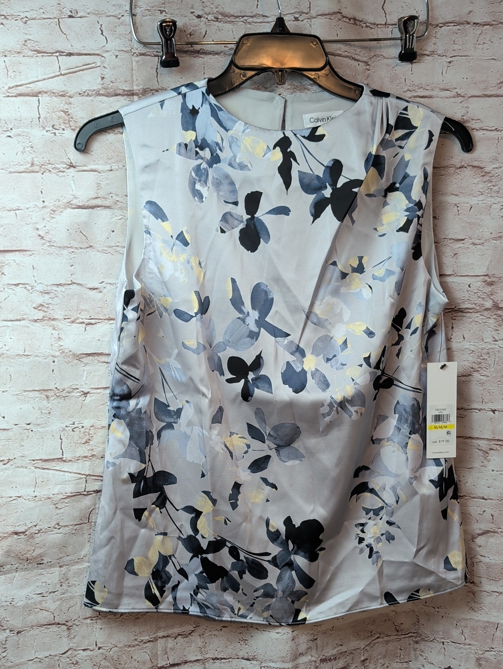 Calvin Klein Women's Sleeveless Floral Top Medium New Nwt